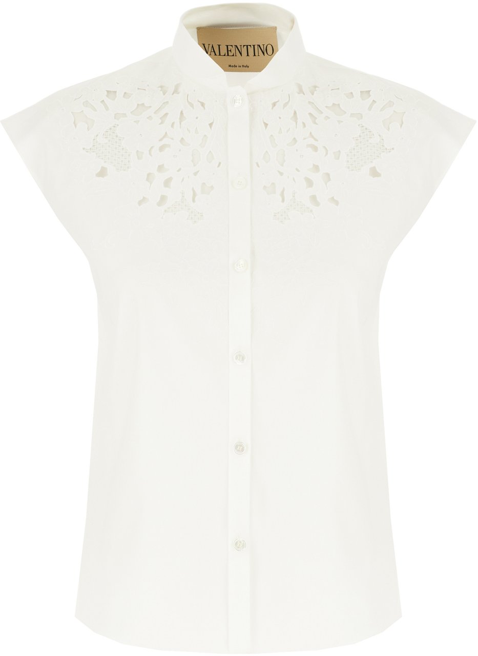 Valentino Valentino Garavani White poplin shirt Wit