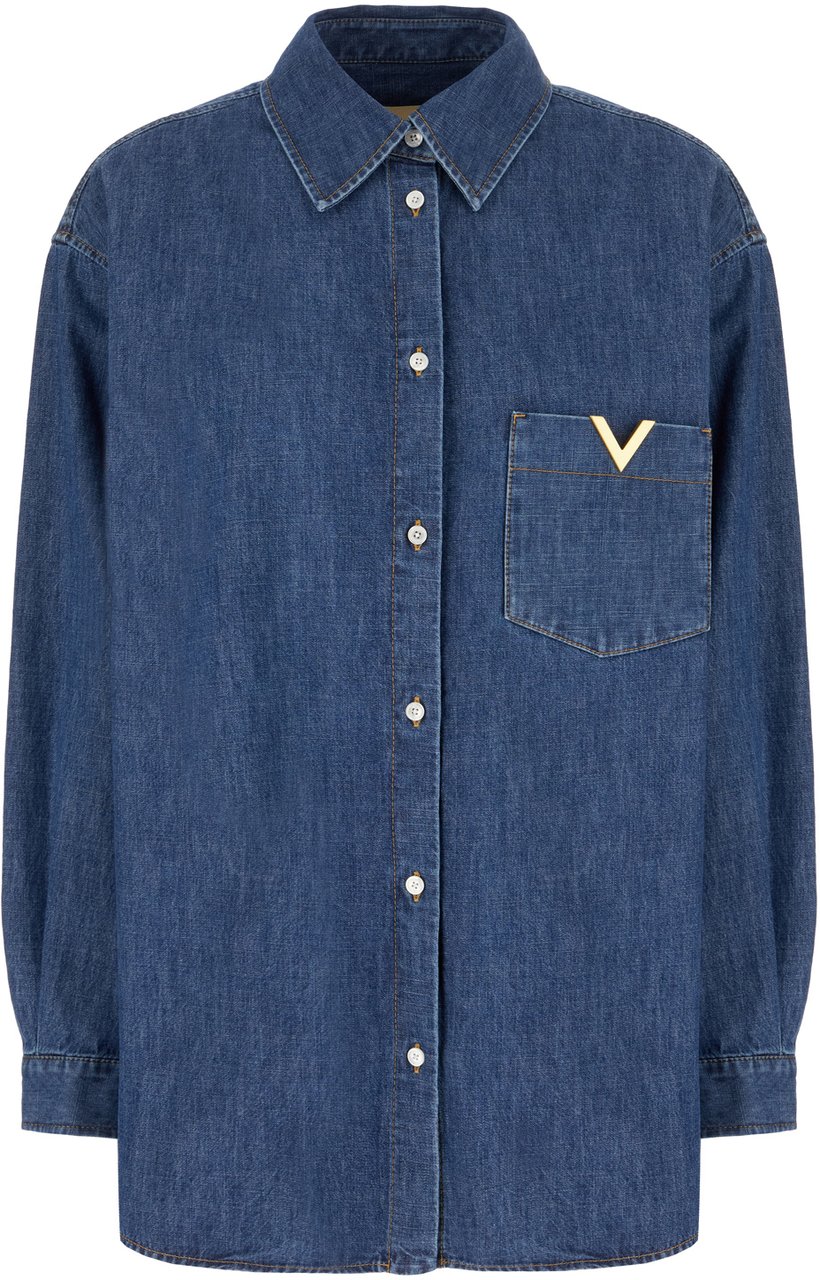 Valentino Valentino Garavani Denim shirt Blauw