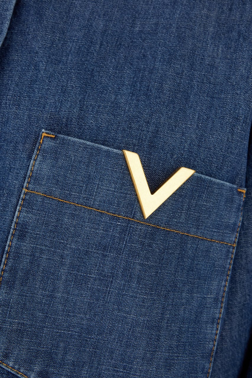 Valentino Valentino Garavani Denim shirt Blauw