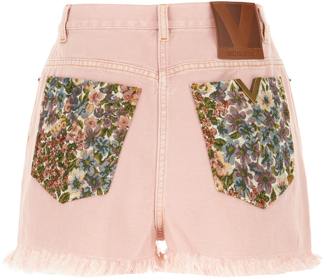 Valentino Valentino Garavani Pink denim shorts Roze