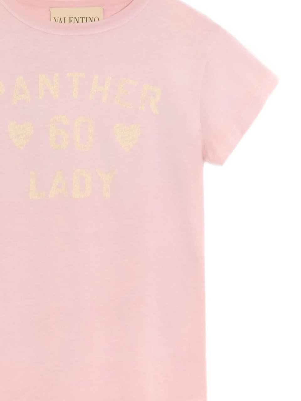Valentino Pink Relaxed Heart Print Cotton T-shirt Neutraal
