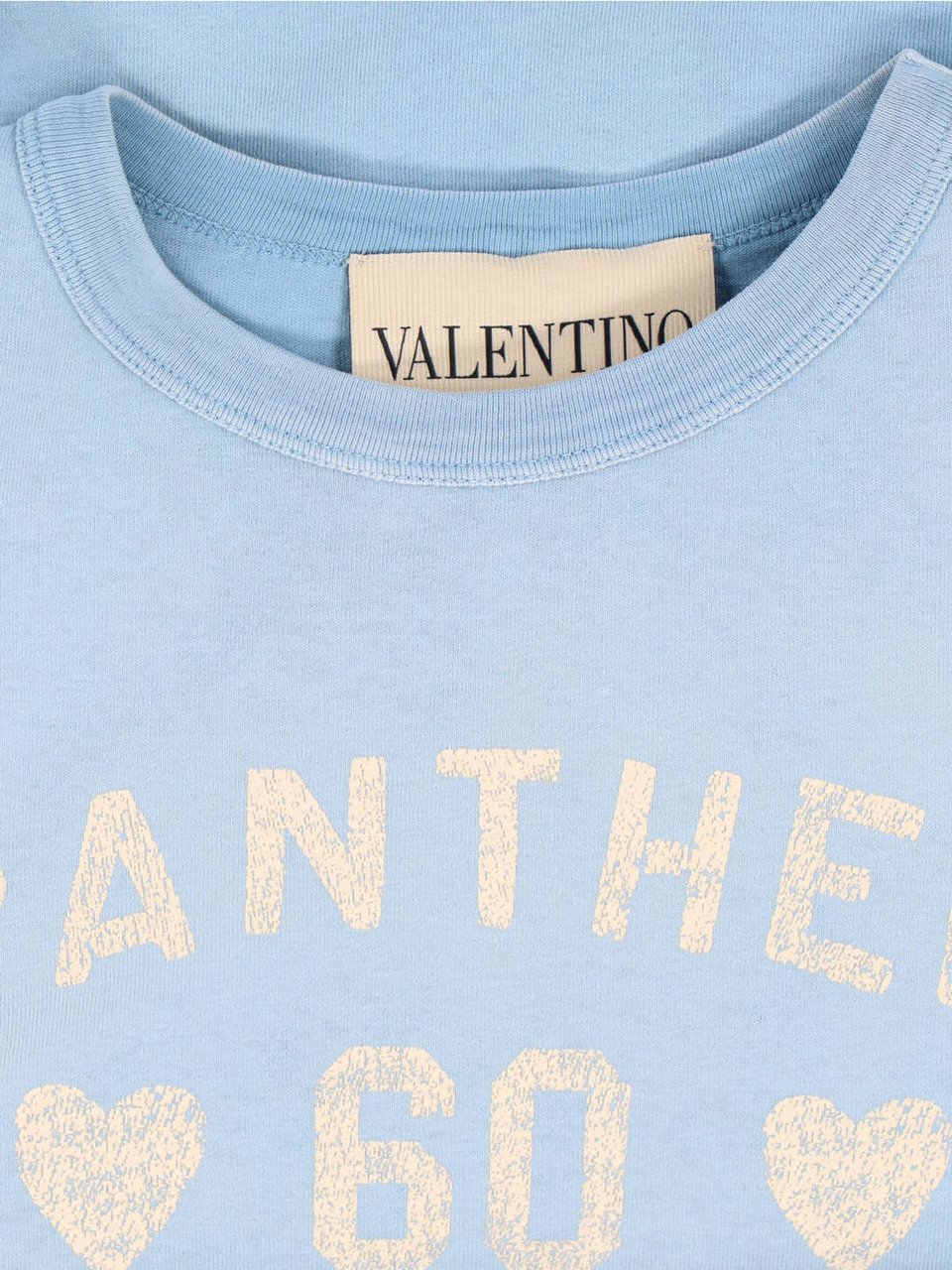Valentino "Chez" T-shirt Light Blue Blauw