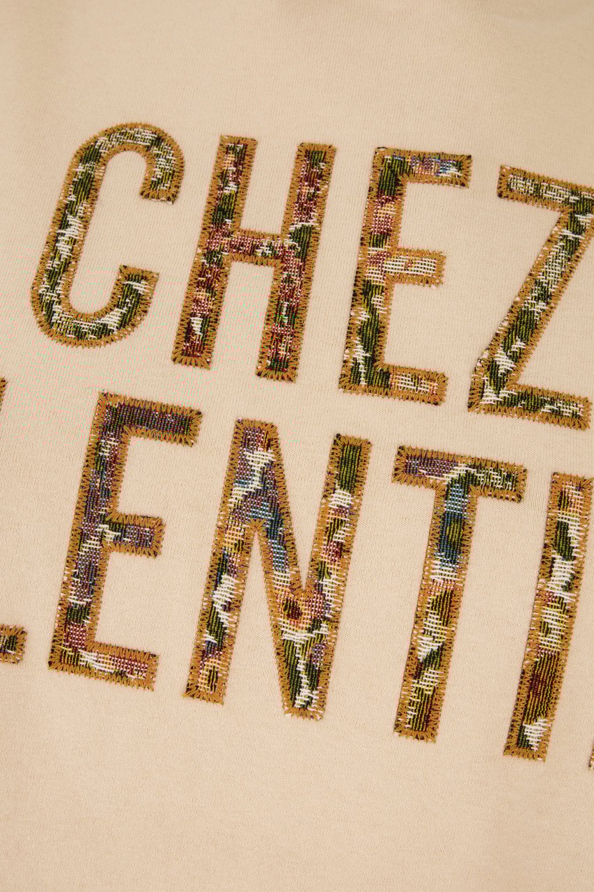 Valentino Valentino Garavani Beige cotton oversize t-shirt Bruin