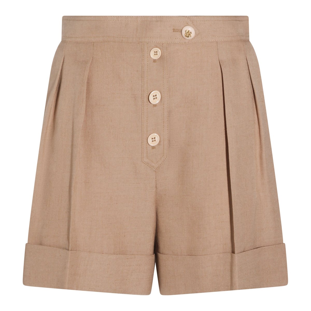 Valentino Tailored High-Waisted Shorts Neutraal