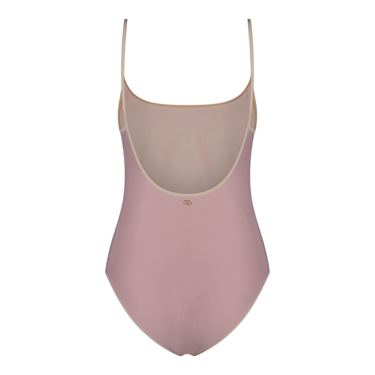Valentino Refined Neutral-Merino Wool Swimsuit Neutraal