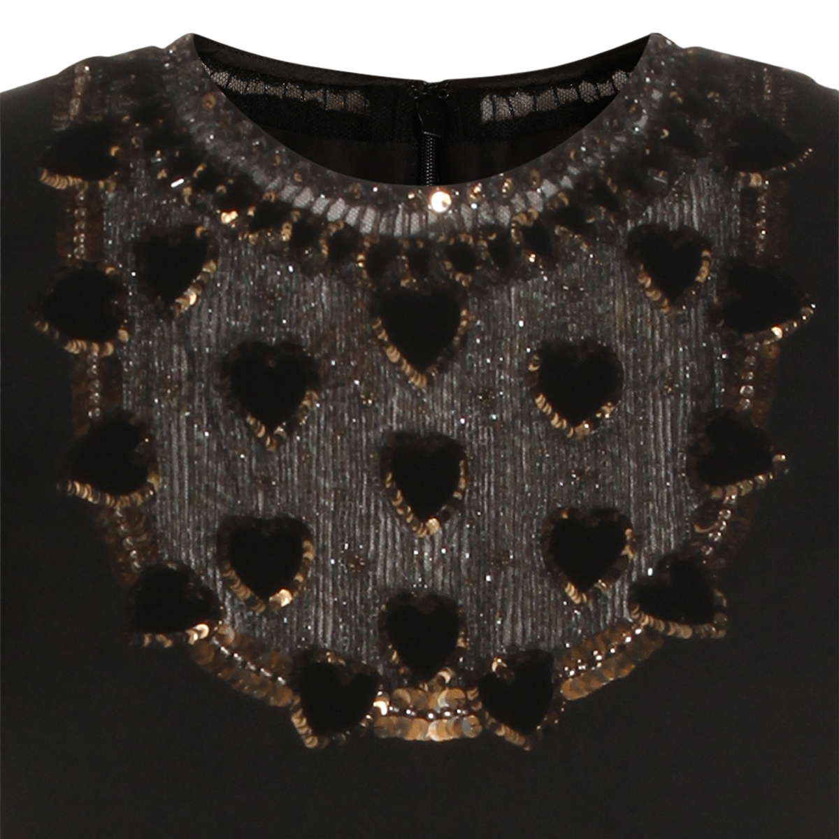 Valentino Mini Dress with Puff Sleeves Zwart