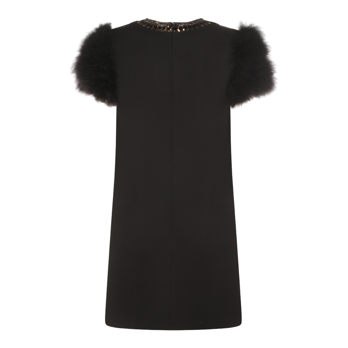 Valentino Mini Dress with Puff Sleeves Zwart