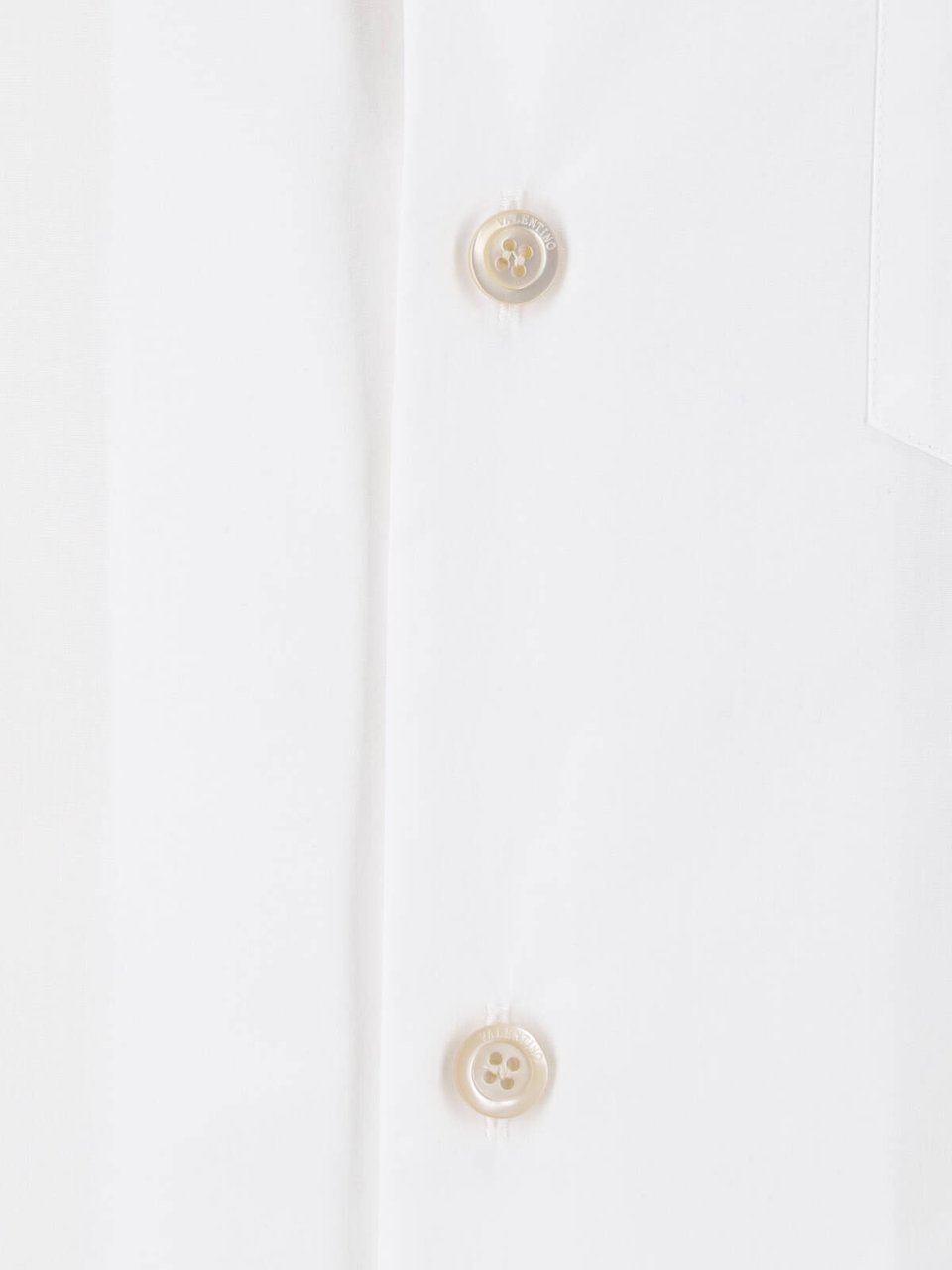 Valentino White VGold Boxy Silhouette Cotton Shirt Wit