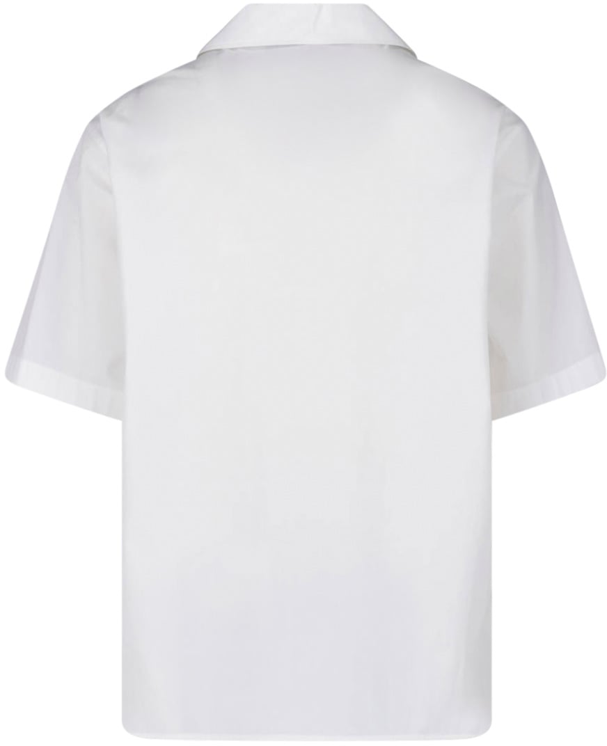 Valentino White VGold Boxy Silhouette Cotton Shirt Wit