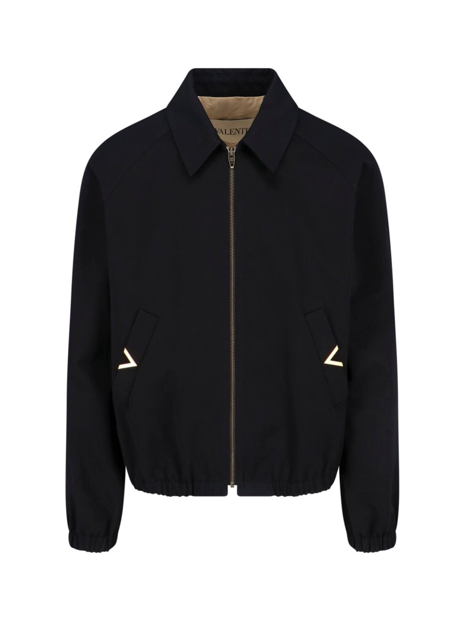 Valentino Logo Bomber Jacket Zwart