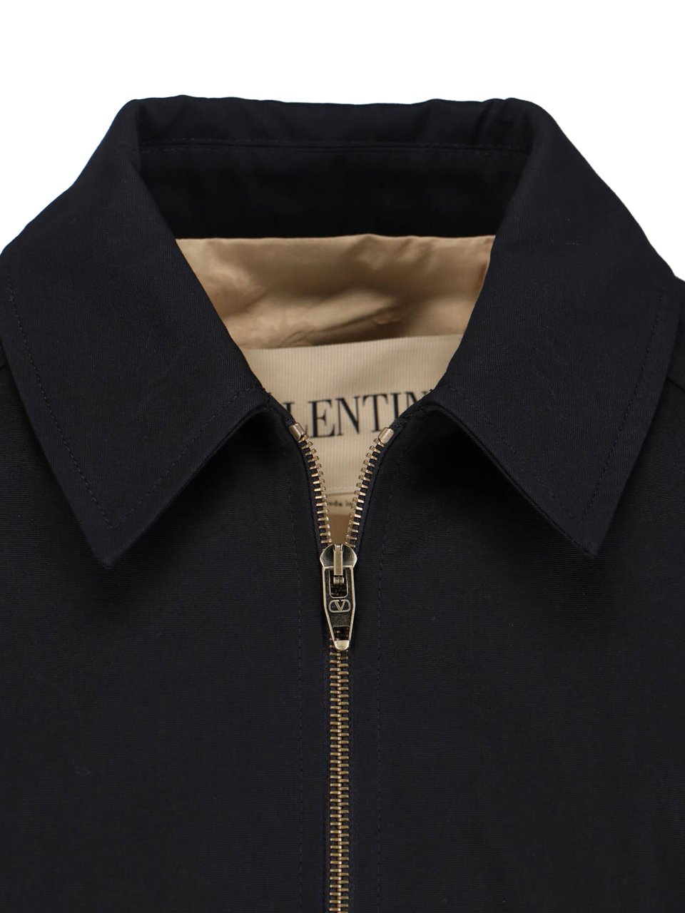 Valentino Logo Bomber Jacket Zwart