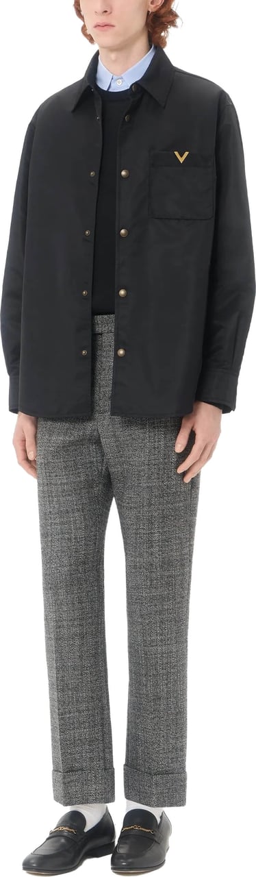 Valentino Black Vlogo Signature Wool Sweater Zwart