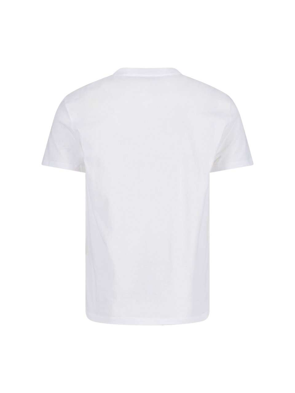 Valentino White Gold-tone Logo Cotton T-shirt Wit