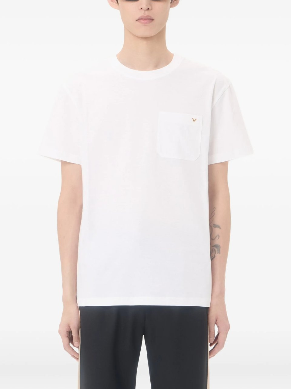 Valentino White T-Shirt Jersey Vgold Cotton T-shirt Wit