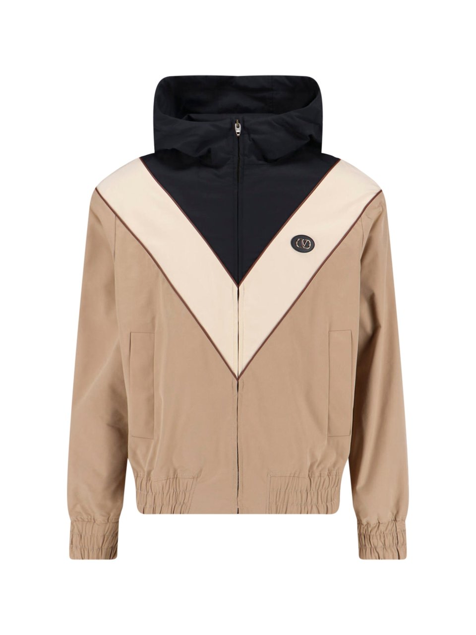 Valentino Beige Jacket With Structured Silhouette And Minimalist Design Bruin