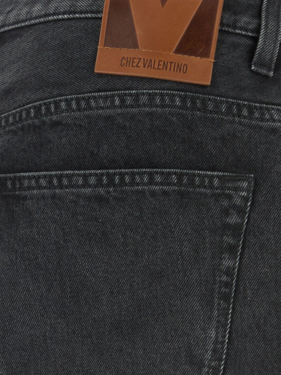 Valentino Black Denim 5 Tasche Washed Jeans Zwart