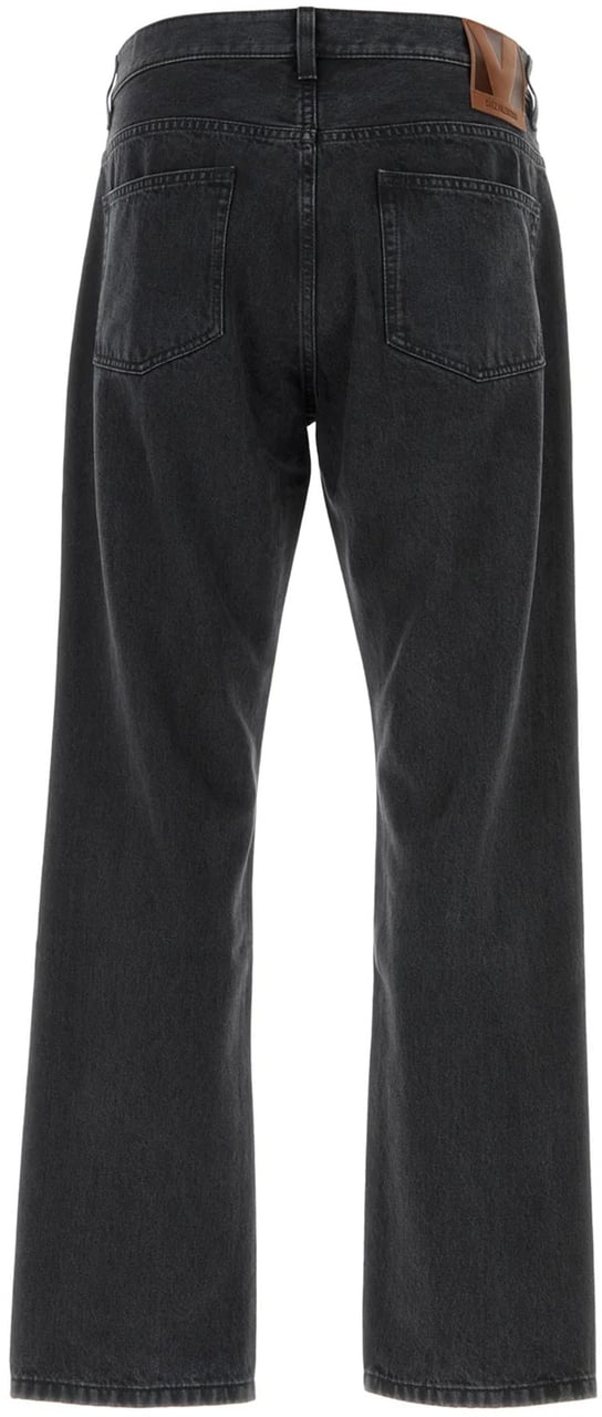 Valentino Black Denim 5 Tasche Washed Jeans Zwart