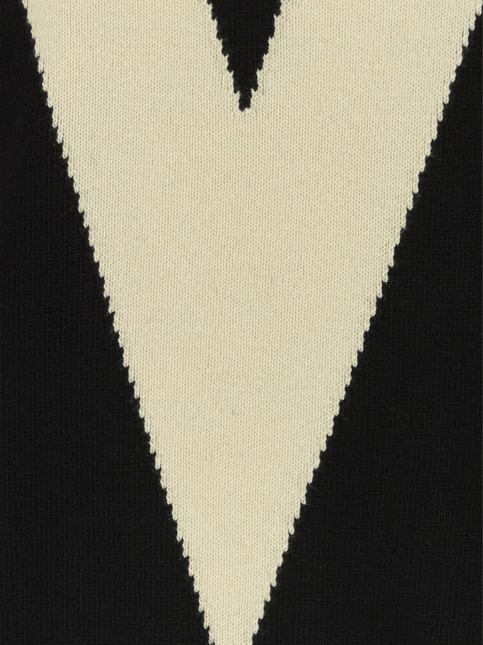 Valentino Knitted V-Shaped Pattern Pullover Sweater Zwart