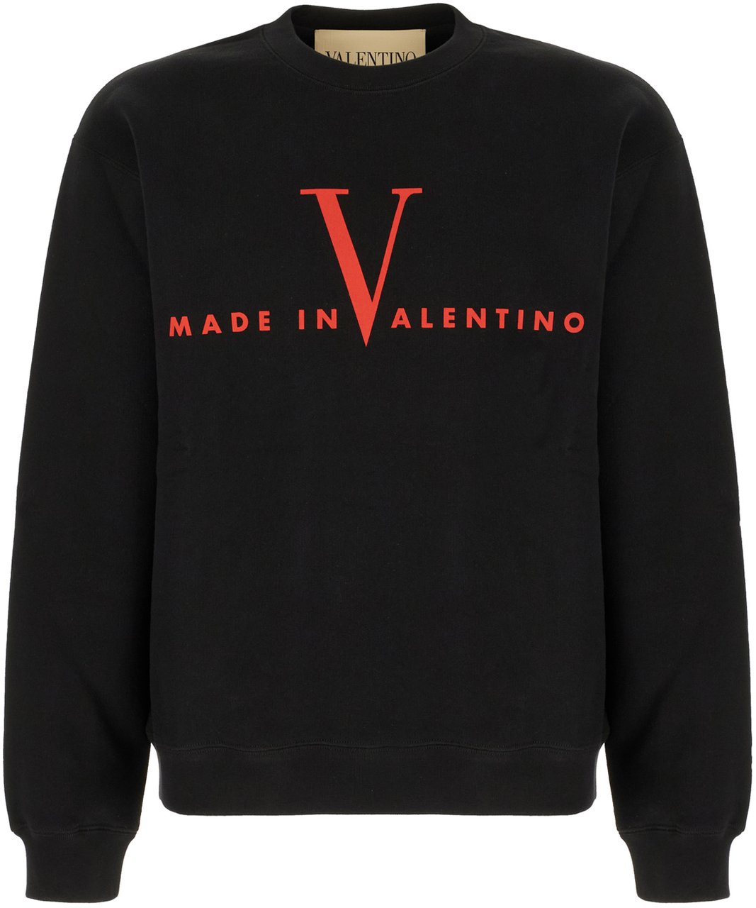 Valentino Valentino Garavani Black cotton sweatshirt Zwart
