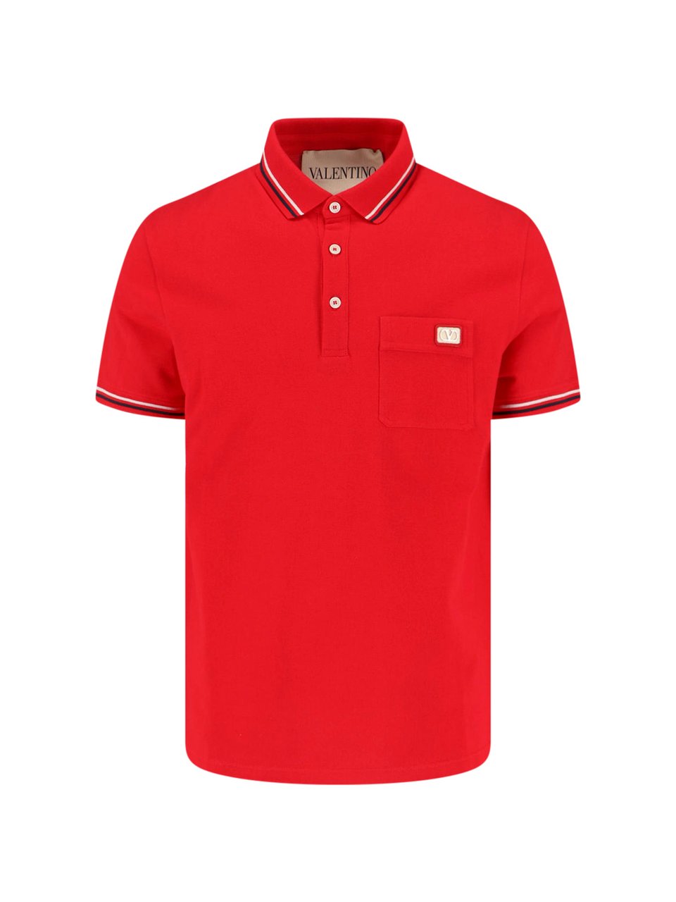 Valentino "VLogo Signature" Polo Shirt Red Rood