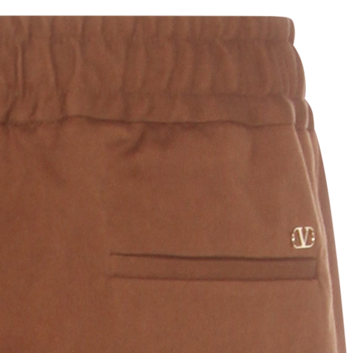 Valentino Straight-Leg Cotton Trousers Bruin