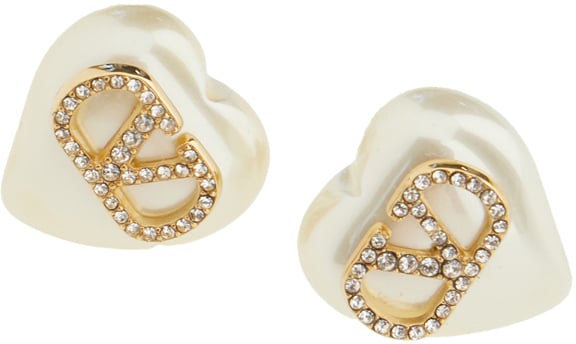 Valentino Valentino Garavani Metal and pearls earrings Divers