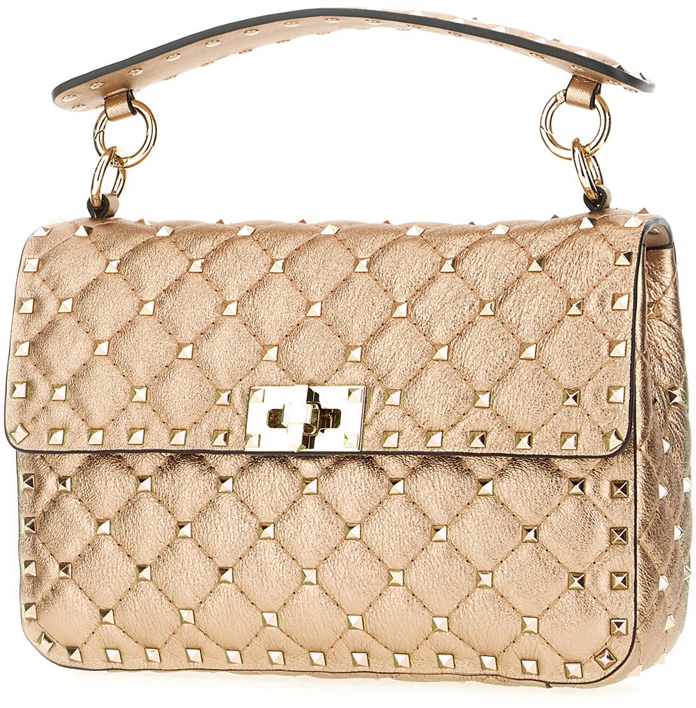 Valentino Valentino Garavani Metallic leather medium Rockstud Spike handbag Metallic