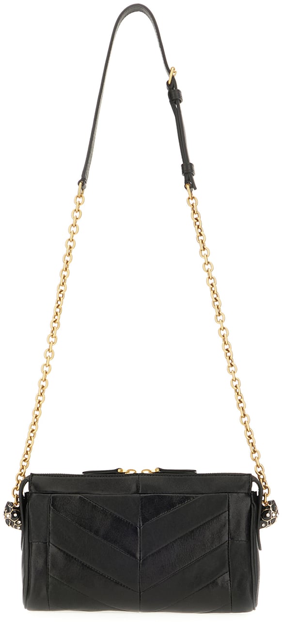 Valentino Valentino Garavani Black nappa leather small Panthea shoulder bag Zwart