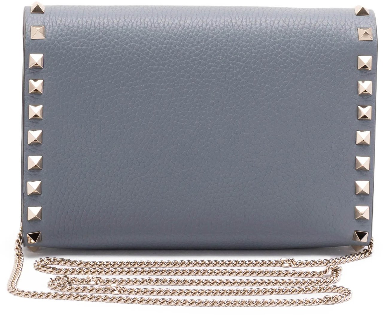 Valentino Blue Structured Studded Envelope Mini Bag Grijs