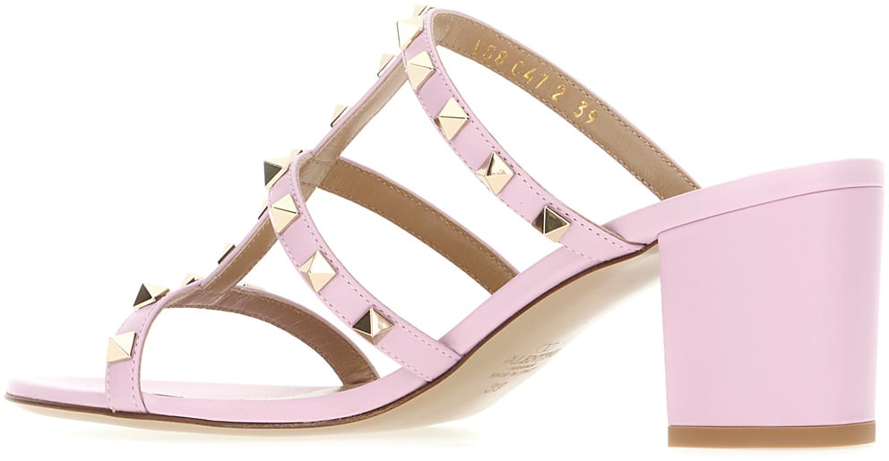 Valentino Valentino Garavani Pink leather mules Roze