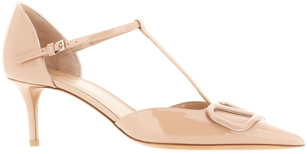 Valentino Valentino Garavani Antiqued pink leather pumps Roze