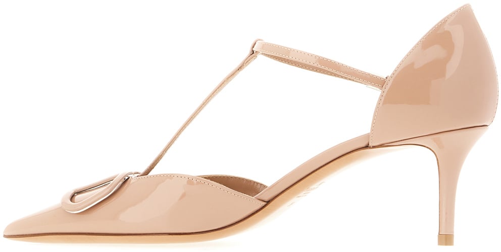 Valentino Valentino Garavani Antiqued pink leather pumps Roze