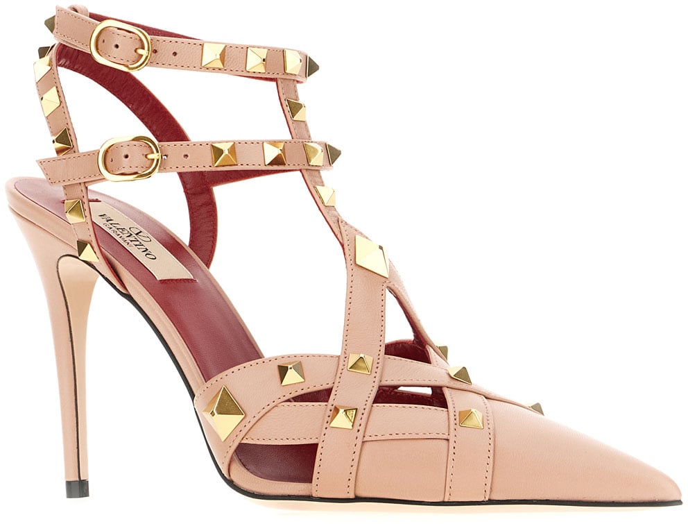 Valentino Garavani Pink leather Studdy pumps Roze
