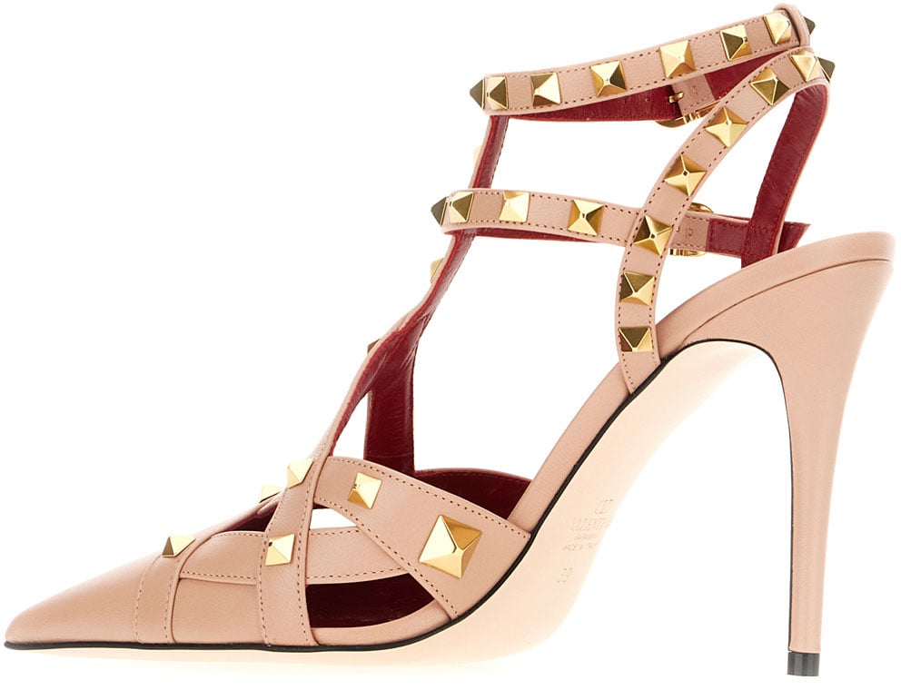 Valentino Garavani Pink leather Studdy pumps Roze