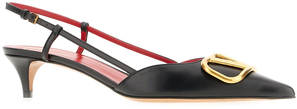 Valentino Valentino Garavani Black leather pumps Zwart