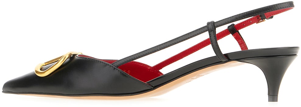 Valentino Valentino Garavani Black leather pumps Zwart