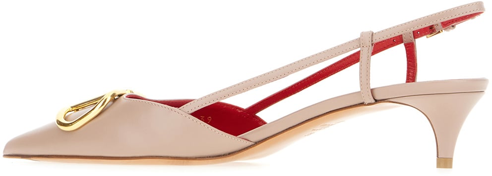 Valentino Valentino Garavani Antiqued pink leather pumps Roze