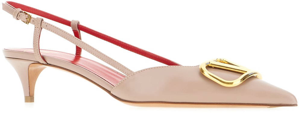 Valentino Valentino Garavani Antiqued pink leather pumps Roze