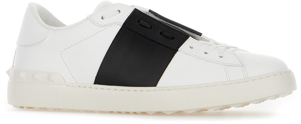 Valentino Valentino Garavani White leather Open sneakers Wit