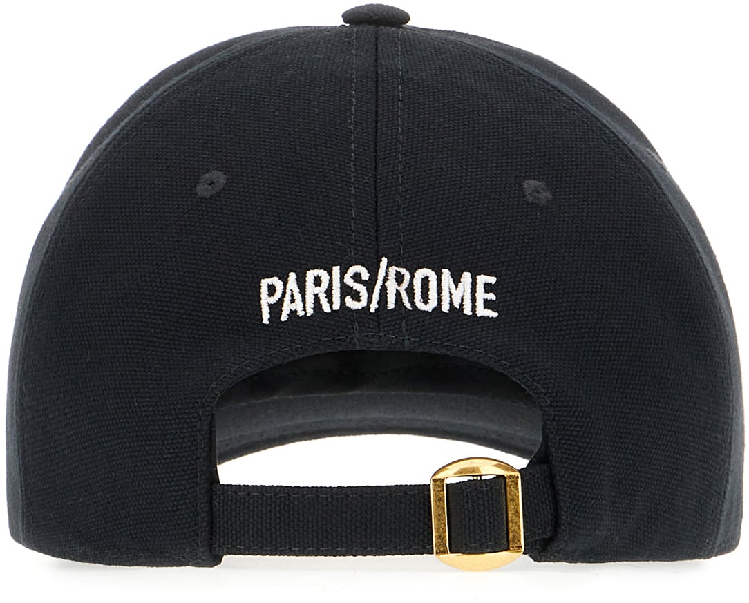 Valentino Valentino Garavani Black cotton baseball cap Zwart