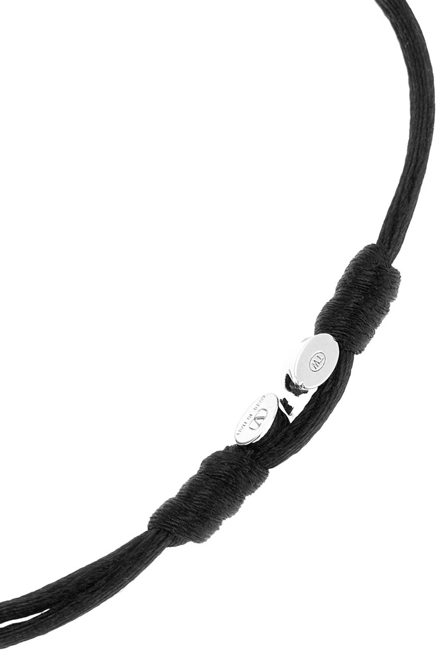 Valentino Valentino Garavani Black cotton bracelet Zwart