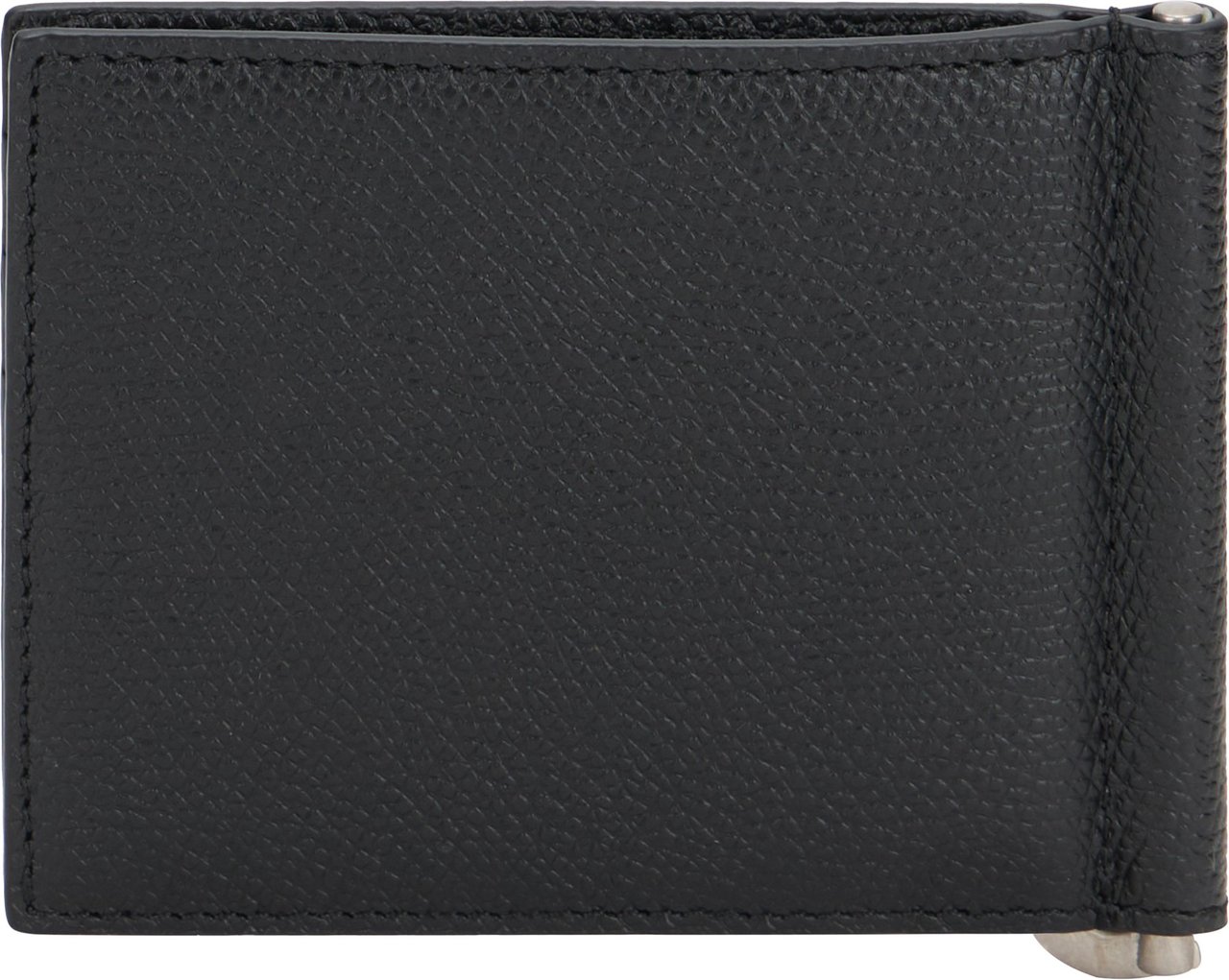 Valentino Cardholder V-Logo in Leather Zwart