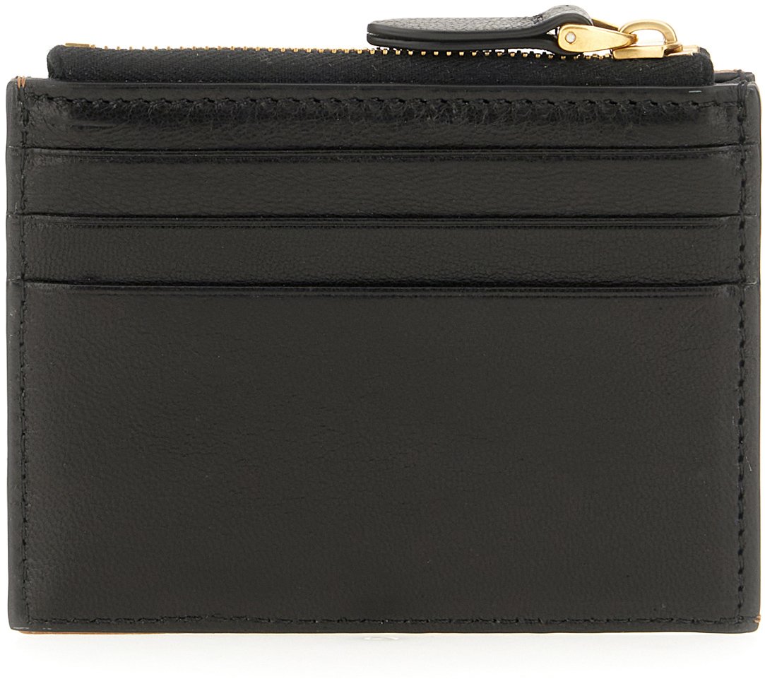 Valentino Valentino Garavani Black leather card holder Divers