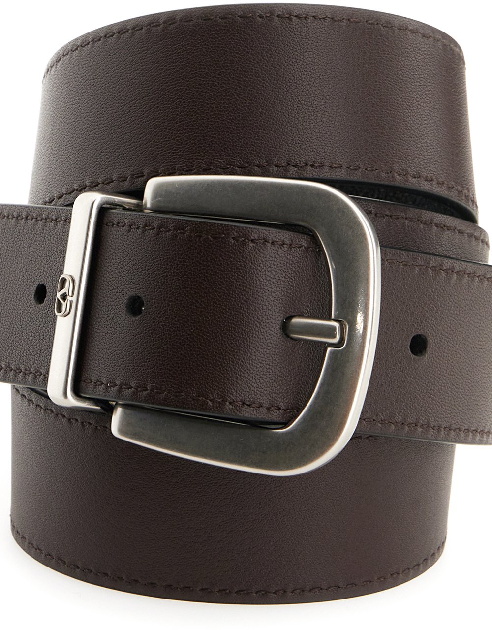 Valentino Garavani Black leather reversible belt Zwart