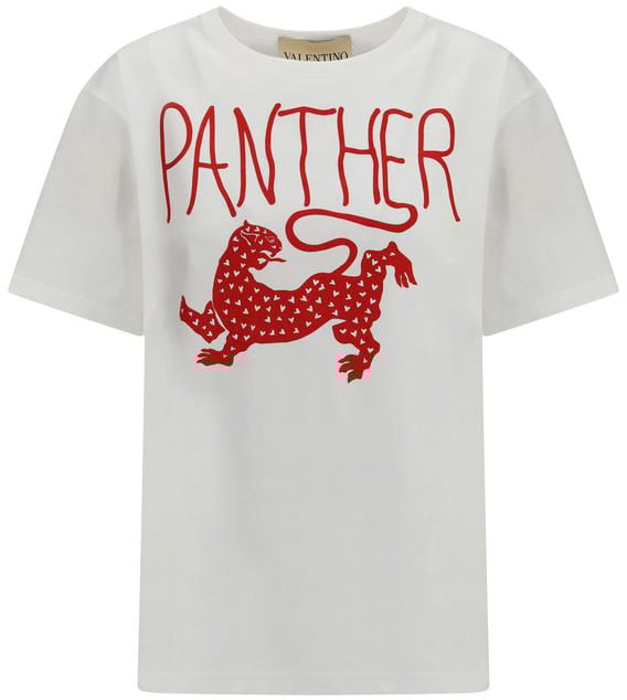 Valentino Valentino White Cotton T-Shirt Wit