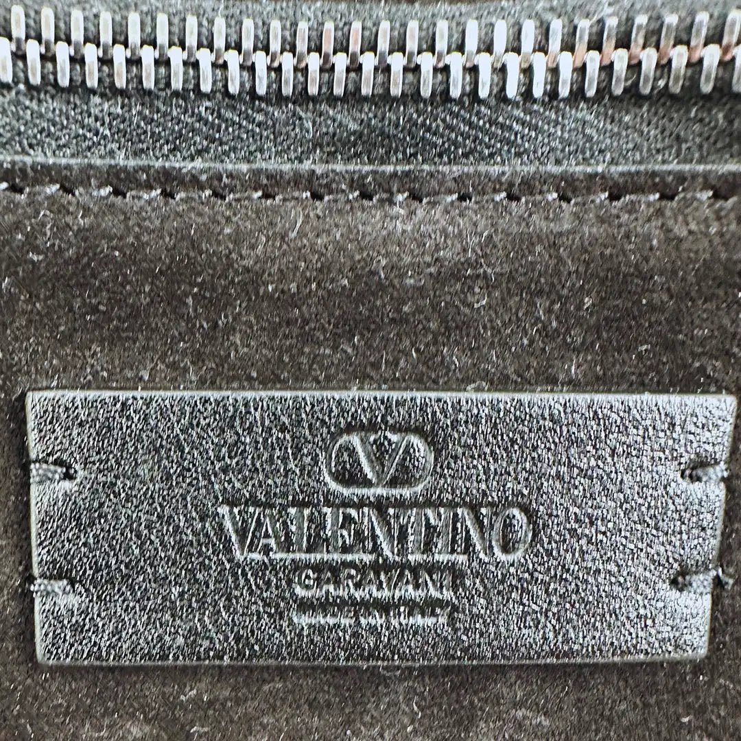 Valentino Valentino Garavani VLOGO Large Leather Shopper Bag / Mint Condition Zwart
