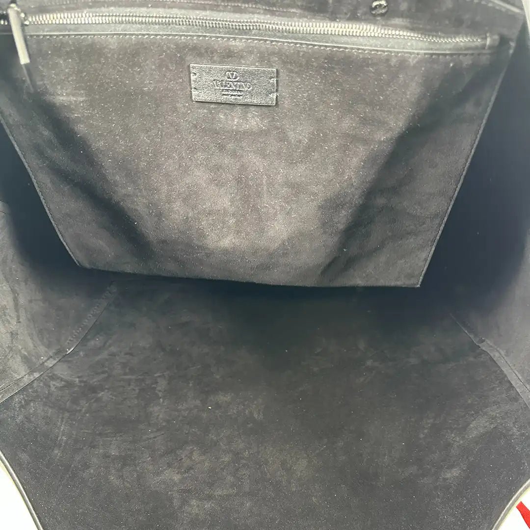 Valentino Valentino Garavani VLOGO Large Leather Shopper Bag / Mint Condition Zwart