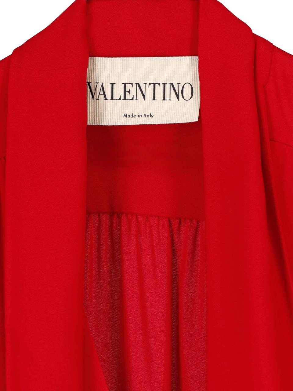 Valentino Classic Button-Down Blouse with Bow Tie Neckline Rood