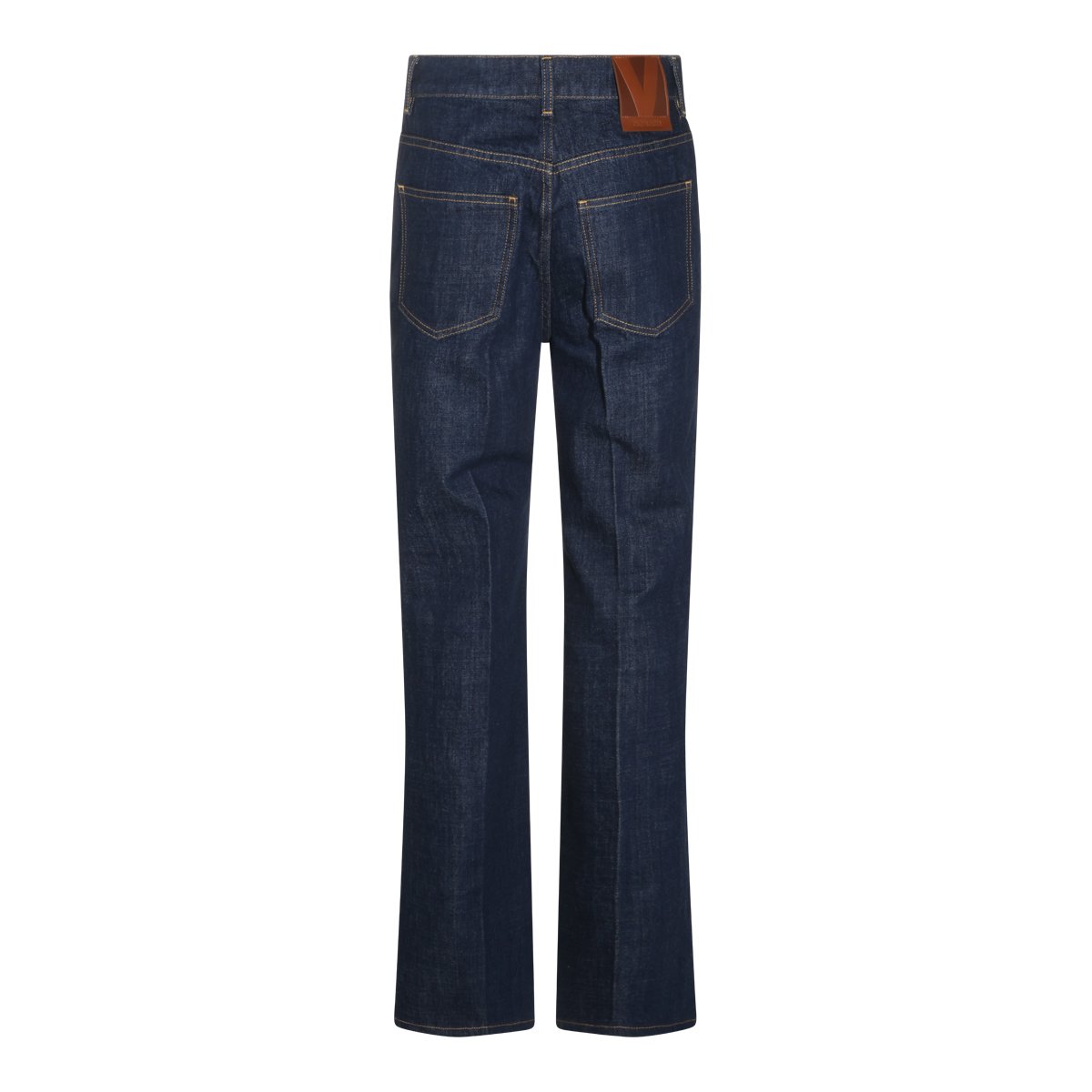 Valentino High-Waisted Straight-Leg Jeans Zwart