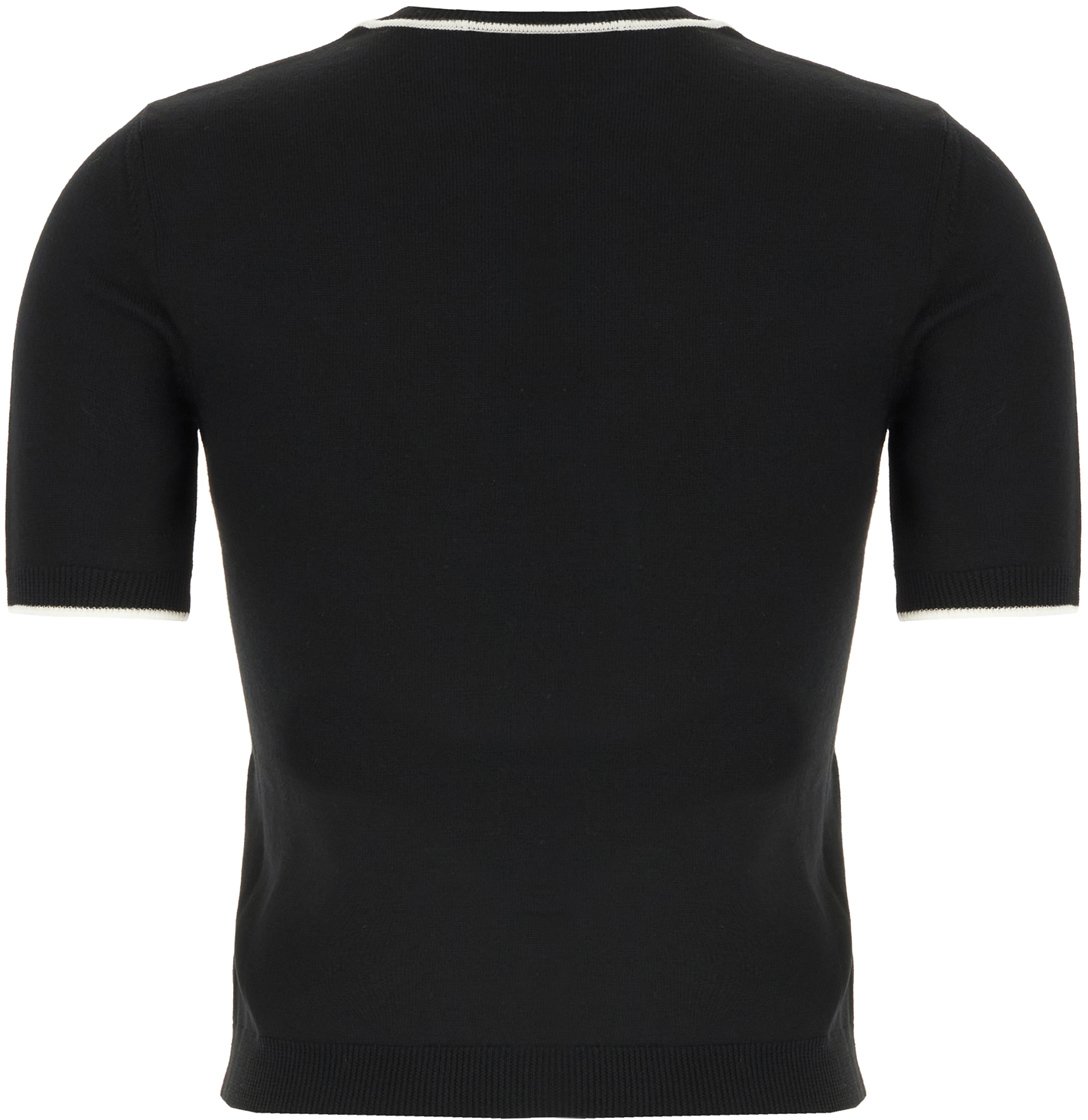 Valentino Garavani Black wool sweater Zwart